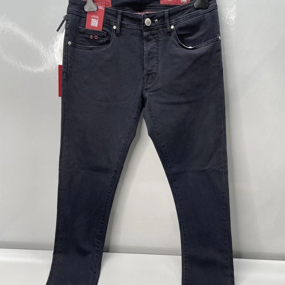 Tramarossa Mens Jeans Black Size 34 Leonardo Stretch Denim Slim Straight Leg